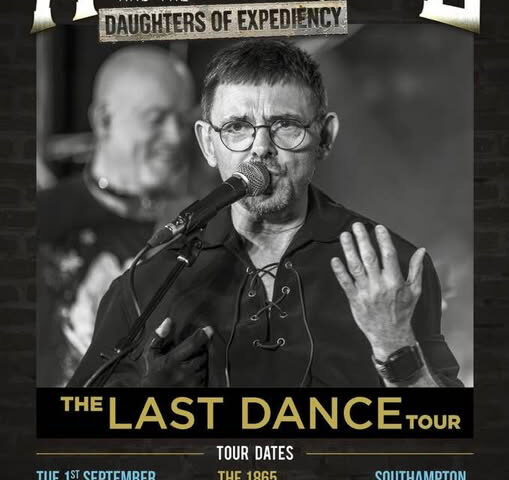 Alan reed - The Last Dance Tour poster. A black and white photo of Reed singing.