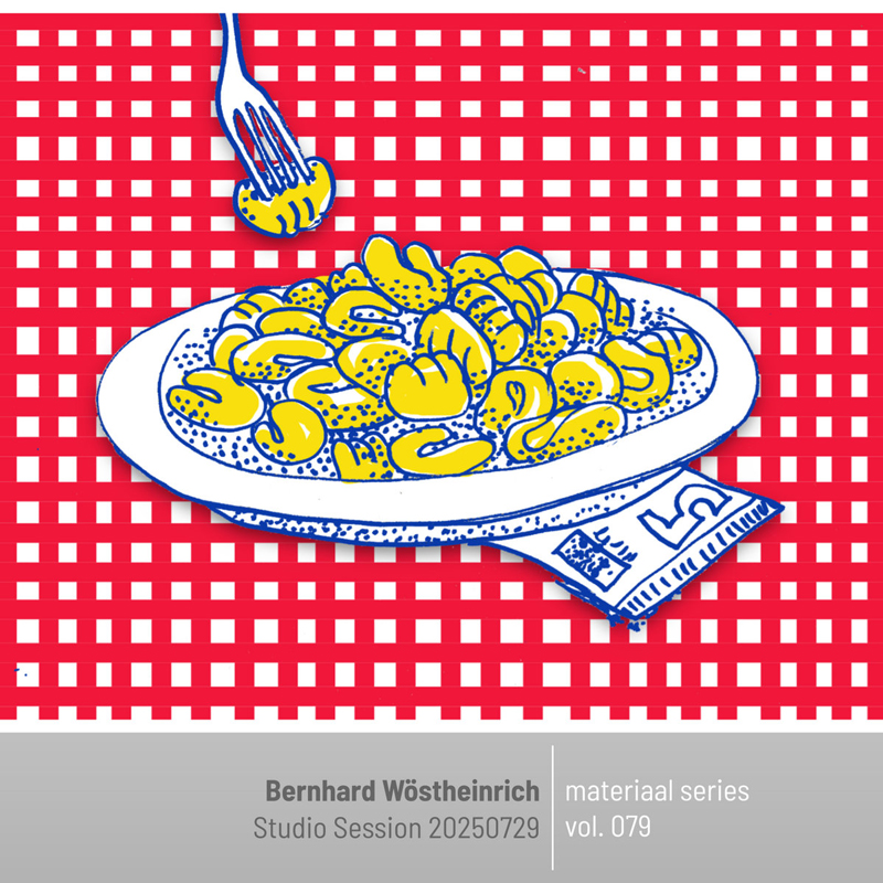 Bernhard Wöstheinrich - Materiaal 079 cover artwork. A plate of gnocchi.