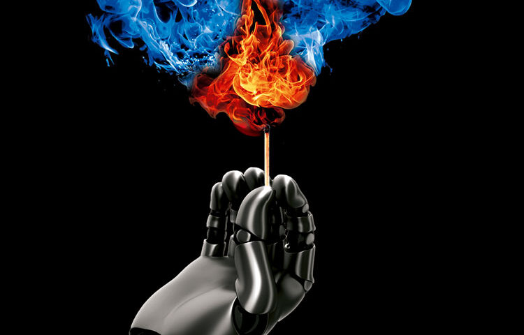 CATALYST*R - Pace of Change cover artwork. a hand holding a match with a red and blue flame.