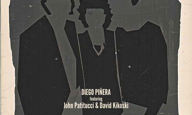 Diego Piñera - Evidence cover artwork. The silhouettes of the three musicians.