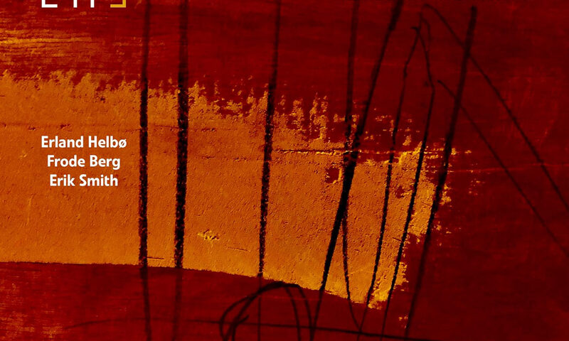 The album cover for Close to Nothing by EH3 presents warm shades of red and orange. Dark linear strokes intersect the composition. The band name EH3 appears at the top left, with the album title Close to Nothing placed to the right. Below, the musicians’ names—Erland Helbø, Frode Berg, and Erik Smith—are listed in white text. The Losen Records logo sits in the bottom right corner.