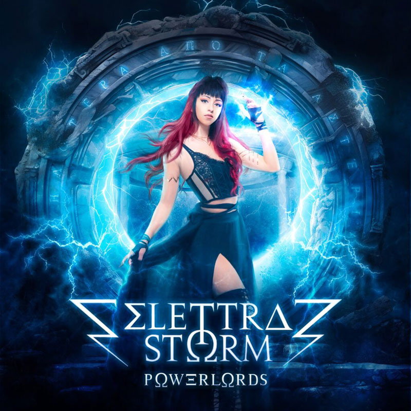 Elettra Storm – "Powerlords" cover artwork. An image of woman with a dress.