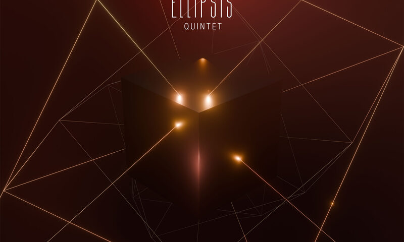 Ellipsis Quintet - Aristotle's Dilemma cover artwork. Geometric forms and lights in the middle.