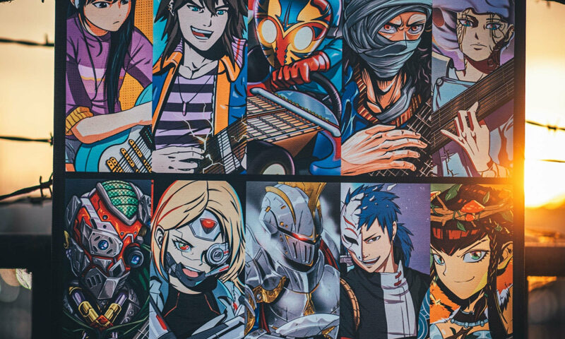 Felix Martin - The Gathering cover artwork. 10 different anime characters.