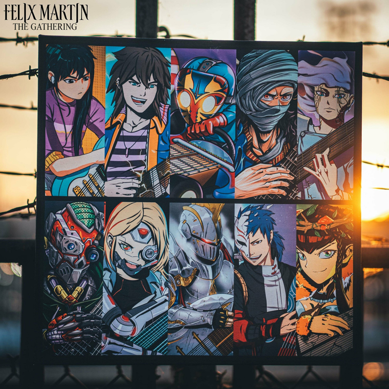 Felix Martin - The Gathering cover artwork. 10 different anime characters.