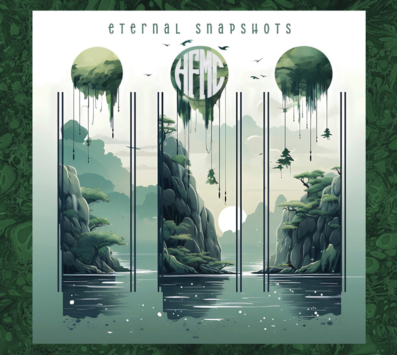 Hasse Fröberg and Musical Companion - "Eternal Snapshots" cover artwork. Three vertical images of trees.