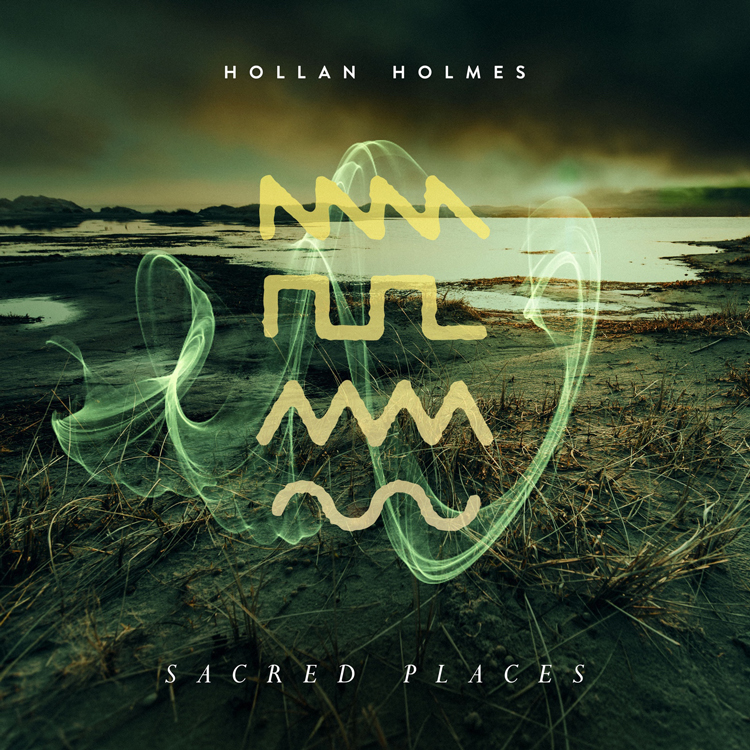 Hollan Holmes - Sacred Places cover artwork. A coastal landscape.