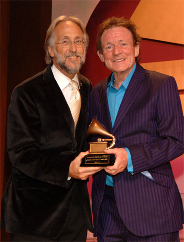 Neil Portnow and Jack Bruce pose during the 48th Annual GRAMMY Awards Special Merit Awards Ceremony at Wilshire Ebell Theatre in Los Angeles on February 7, 2006. Photo Courtesy of The Recording Academy /Wireimage.com © 2006. Photographed by Rick Diamond