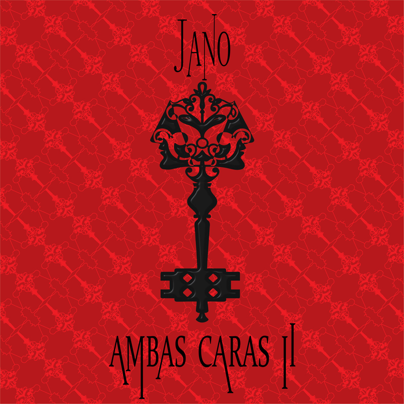 Jano - Ambas Caras II cover artwork. A two sided ornate key over a red background.