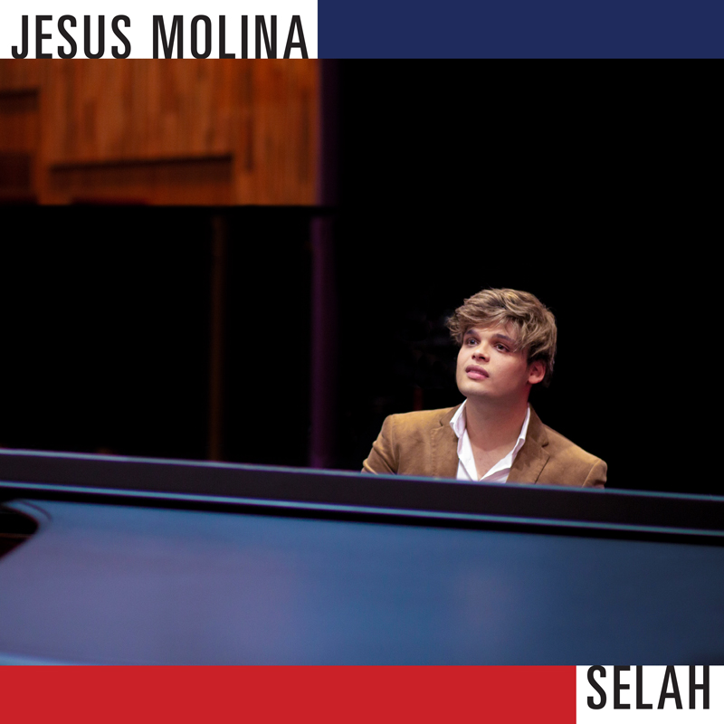 Jesús Molina - Selah cover artwork. A photo of the artist playing grand piano.
