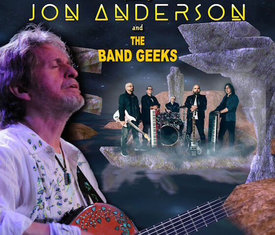 Jon Anderson and The Band Geeks poster. A collage of photos.