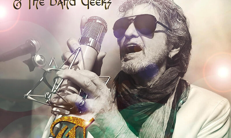 Jon Anderson and The Band Geeks - True cover artwork. Jon Anderson singing, wearing sunglasses, in front of a microphone.