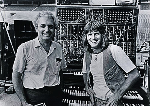 Dr. Robert Moog and Keith Emerson in the 1970s