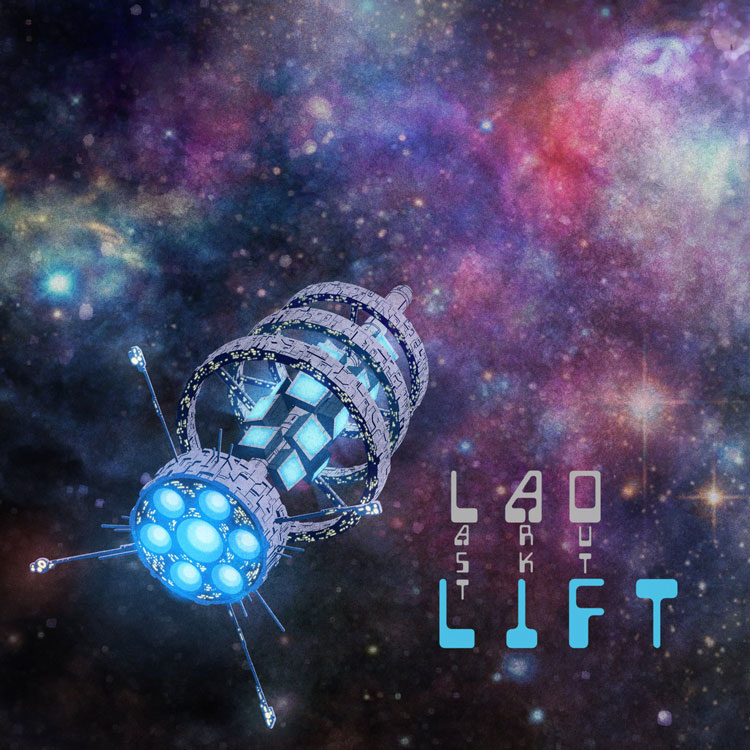 Last Ark Out - Lift cover artwork. A science fiction illustration of a starship or space station.