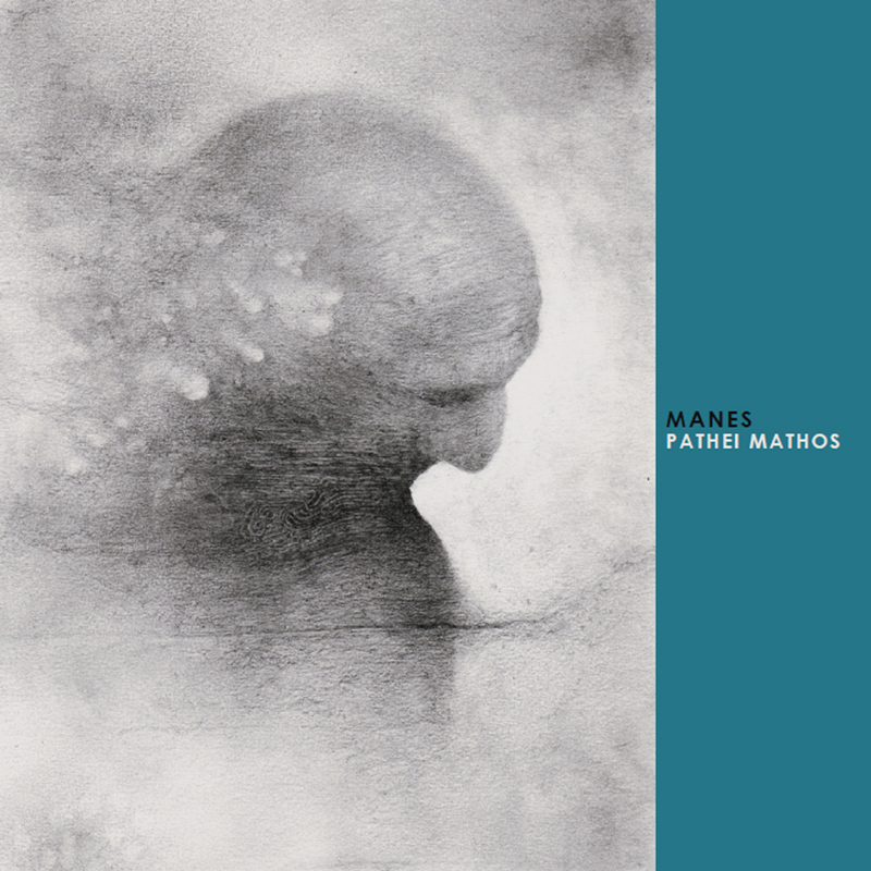 Manes - Pathei Mathos cover artwork. A cloudy image of a man's head.