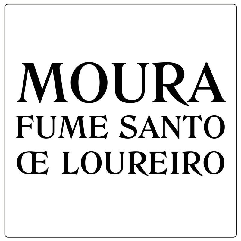 Moura - Fume Santo de Loureiro cover artwork. A white background with band name and album title in black letters.