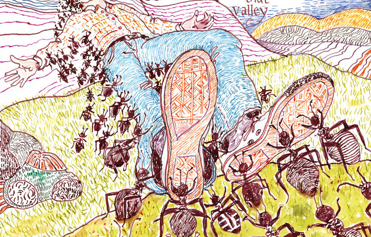 cover of the album Walking Up That Valley by Needlepoint