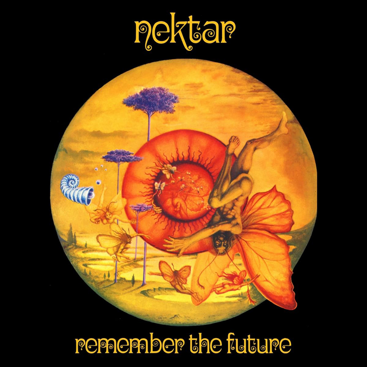 Nektar - Remember The Future: Expanded Edition album artwork. An illustration of an eye seeing winged humanoid creatures and other elements.