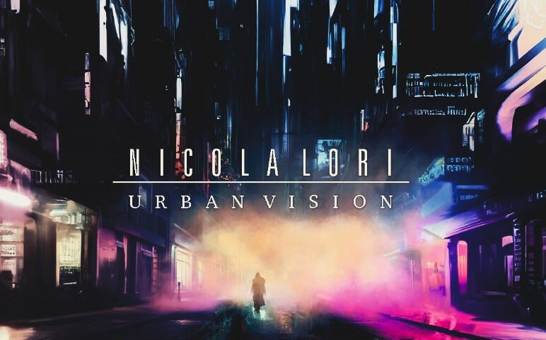 Nicola Lori - Urban Vision cover artwork. A futuristic image of a cityscape.