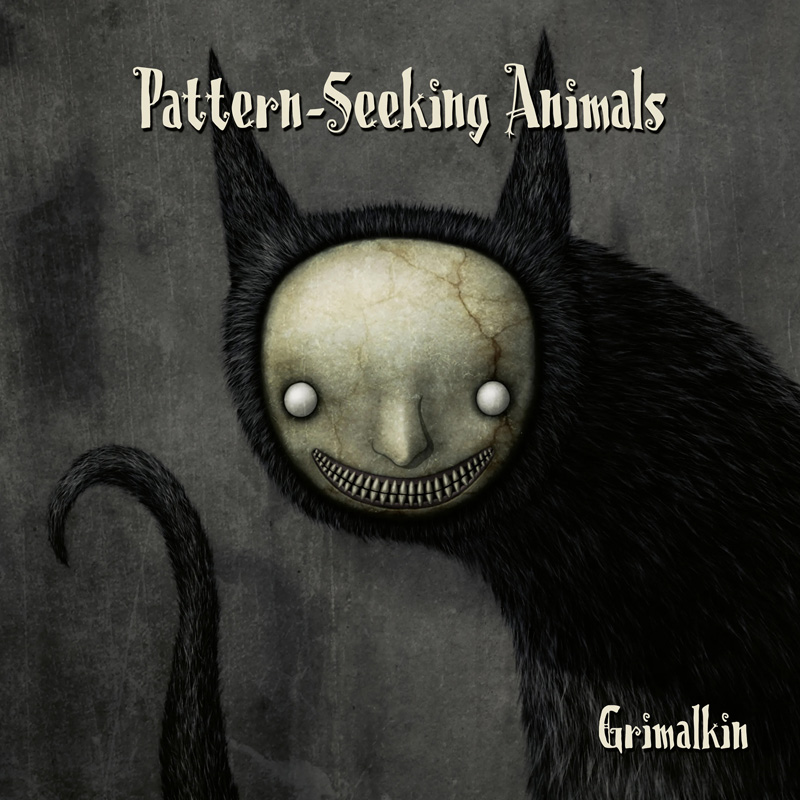 Pattern-Seeking Animals - Grimalkin coverr artwork. A cat-like creature with a humanoid face illustration.