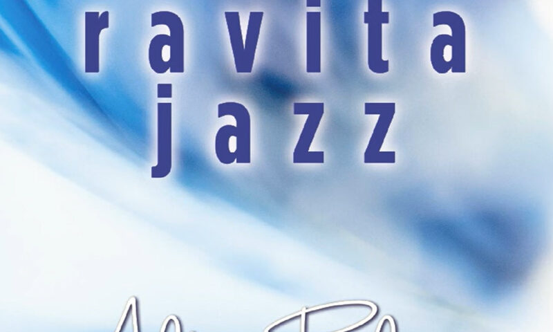Ravita Jazz - Alice Blue cover artwork. The band name and album title over a blue background.