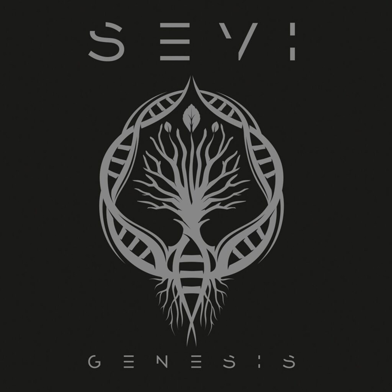 Sevi - Genesis cover artwork. An illustration of a tree within a pattern.
