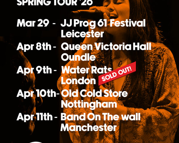 Solstice spring 2026 poster. Concert listing and a photo of the lead singer.