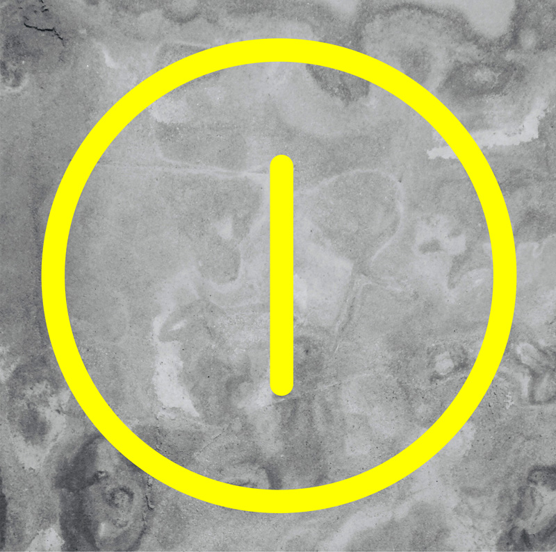 Stratosphere - Sphere I cover artwork. A yellow circle with the Roman numeral I inside the circle. Gray background.