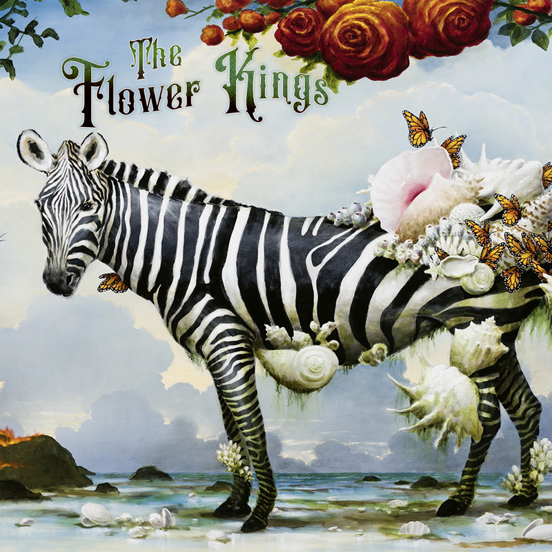 The Flower Kings – HOPE cover artwork. a surrealist image of a zebra.