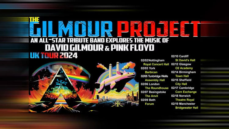 The Gilmour Project 2024 UK Tour poster