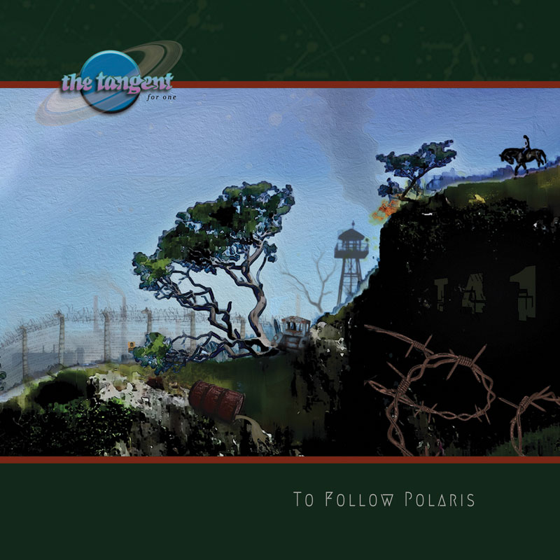 The Tangent - To Follow Polaris cover artwork. A coastal landscape with vegetation.