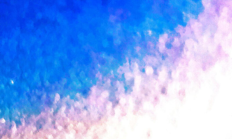 Volker Lankow - Into the Loop 2 cover artwork. A painting with blue, pink and white patterns.