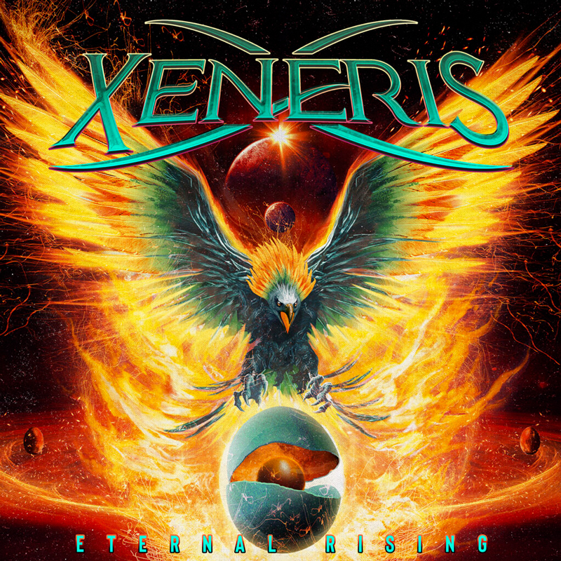 Xeneris – "Eternal Rising" cover artwork. A phoenix rising.