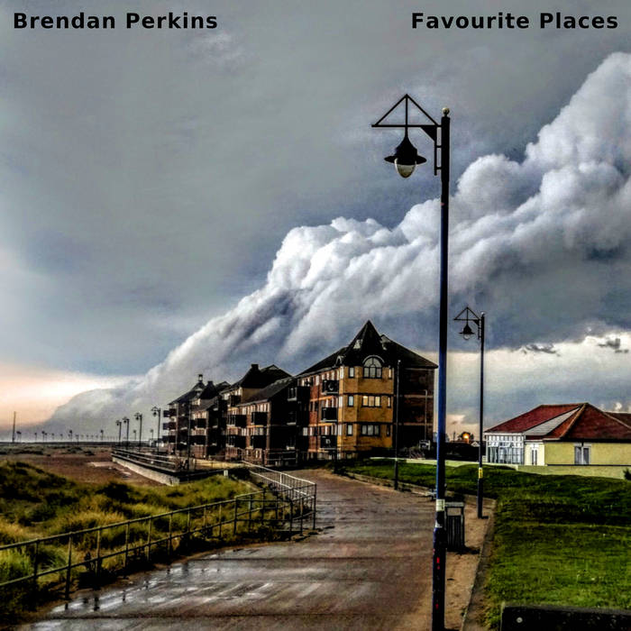 Brendan Perkins – "Favorite Places cobver artwork. It shows a road leading to apartment buildings.